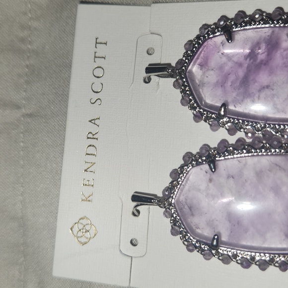 Kendra Scott Purple Drop Earrings - Picture 5 of 7